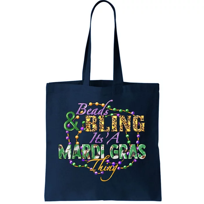 Beads And Bling It's' A Mardi Gras Thing Funny Mardi Gras Festival Tote Bag