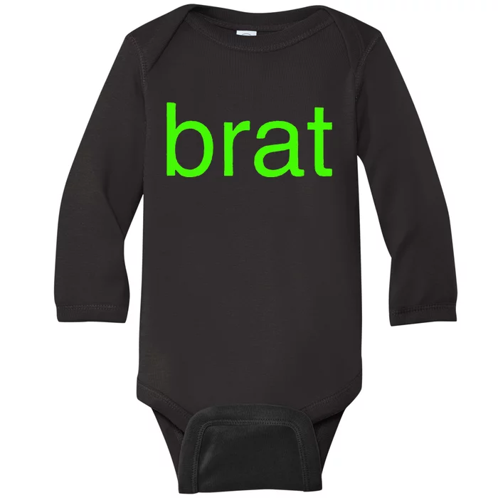 Brat Album Baby Long Sleeve Bodysuit