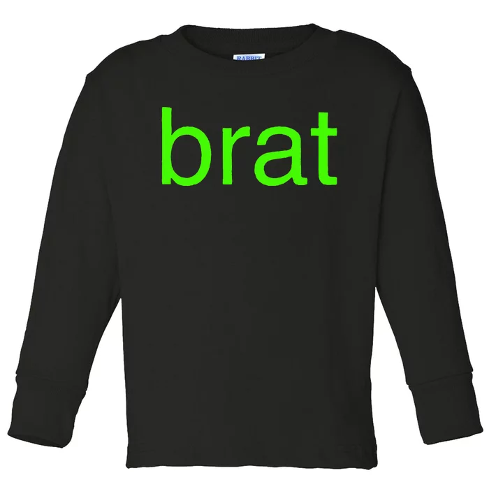 Brat Album Toddler Long Sleeve Shirt