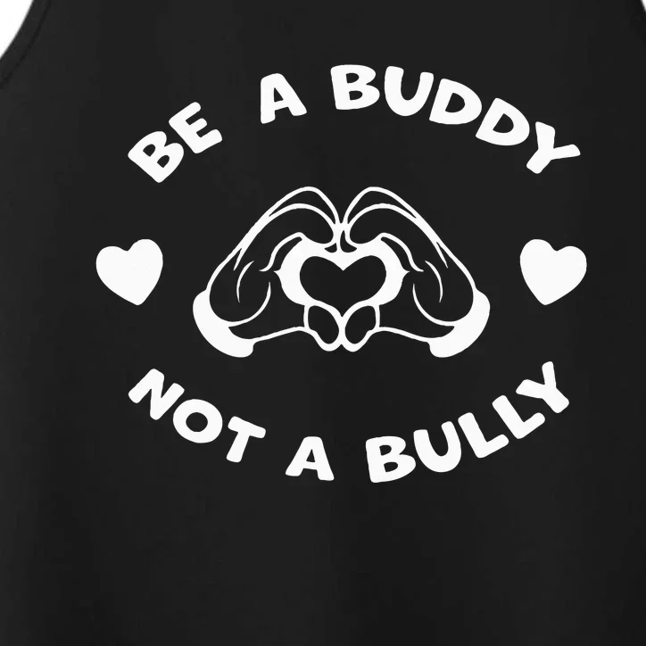 Be a Buddy Not a Bully Unity Day Orange Anti Bullying Performance Tank