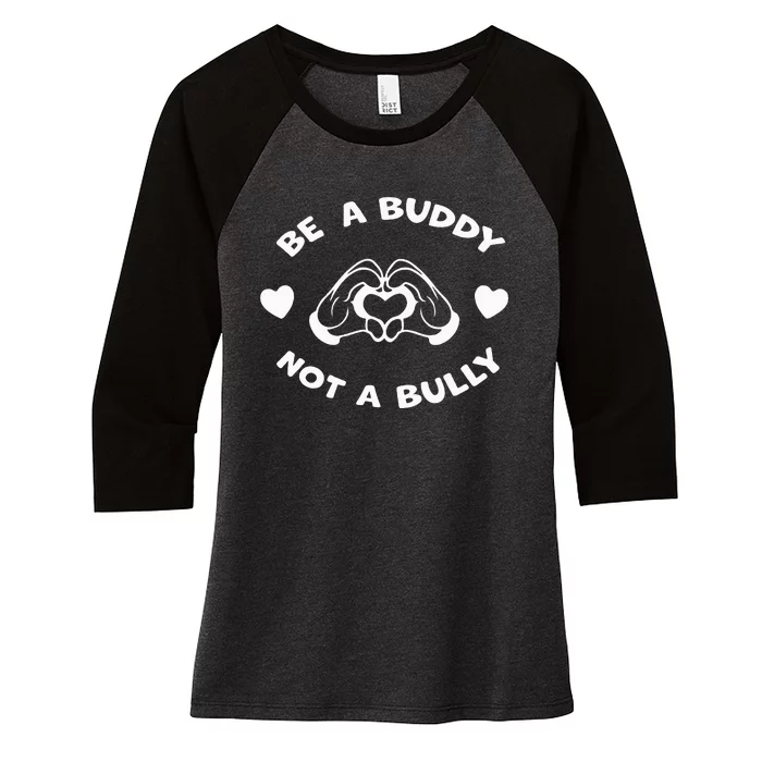 Be a Buddy Not a Bully Unity Day Orange Anti Bullying Women's Tri-Blend 3/4-Sleeve Raglan Shirt