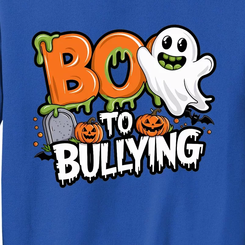 Boo Anti Bullying Funny Halloween Orange Unity Day Sweatshirt