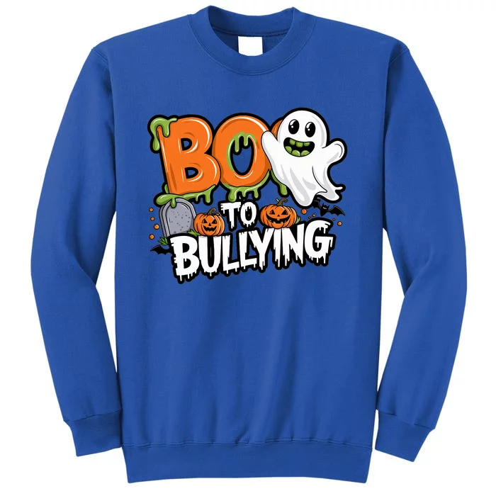 Boo Anti Bullying Funny Halloween Orange Unity Day Sweatshirt