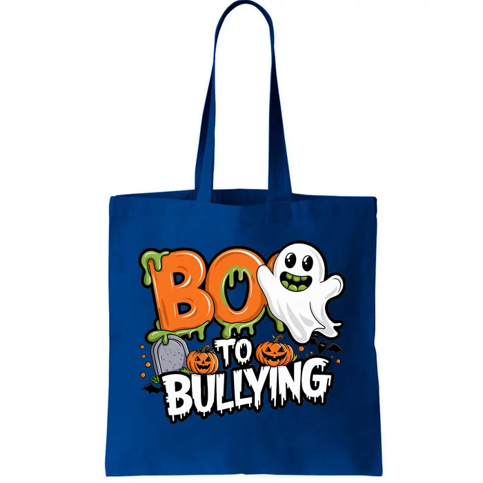 Boo Anti Bullying Funny Halloween Orange Unity Day Tote Bag