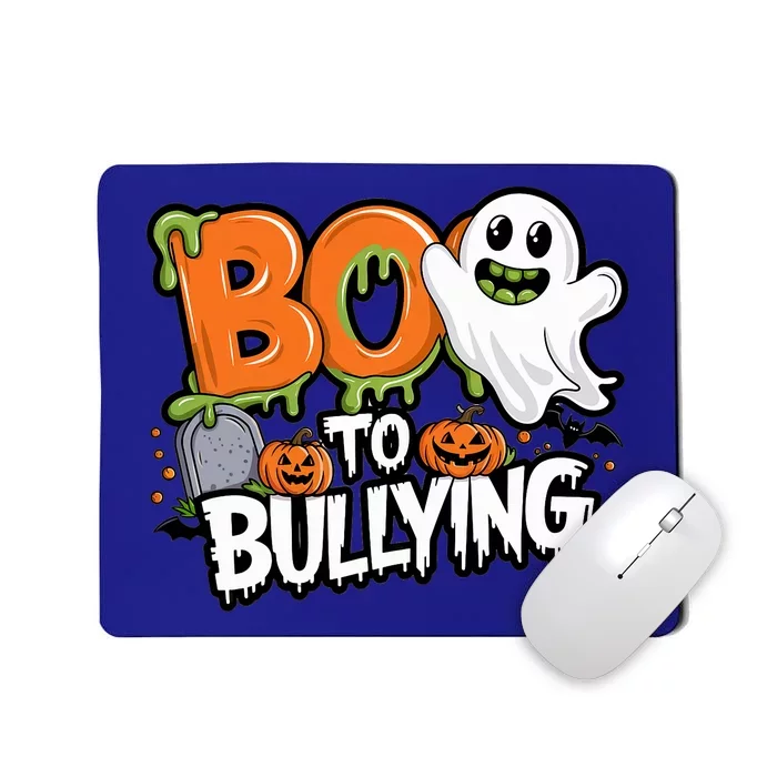 Boo Anti Bullying Funny Halloween Orange Unity Day Mousepad