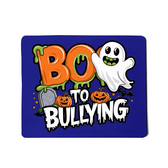 Boo Anti Bullying Funny Halloween Orange Unity Day Mousepad