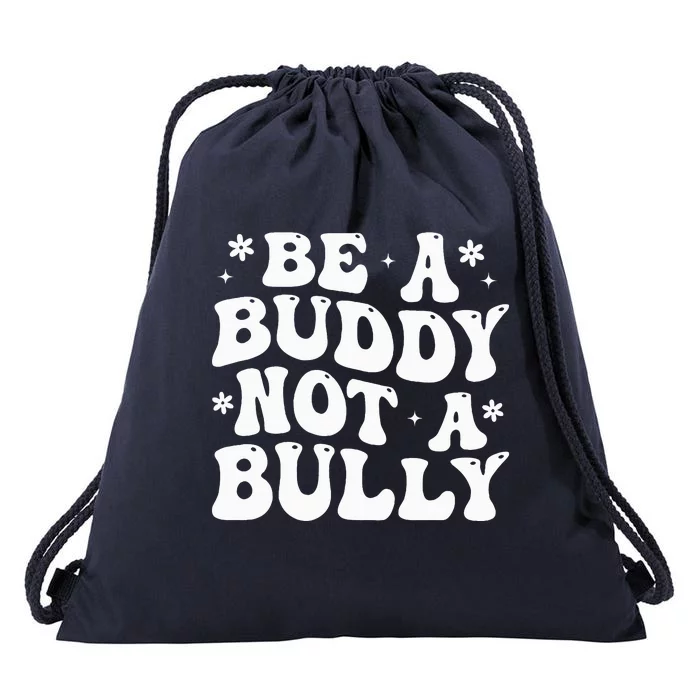 Be a Buddy Not a Bully Orange Anti Bullying Unity Day Drawstring Bag