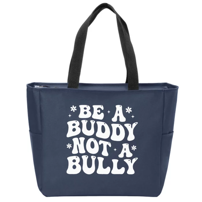 Be a Buddy Not a Bully Orange Anti Bullying Unity Day Zip Tote Bag