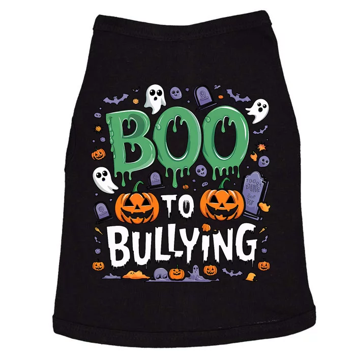 Boo Anti Bullying Funny Halloween Orange Unity Day Doggie Tank