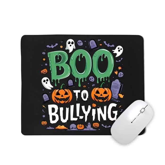 Boo Anti Bullying Funny Halloween Orange Unity Day Mousepad