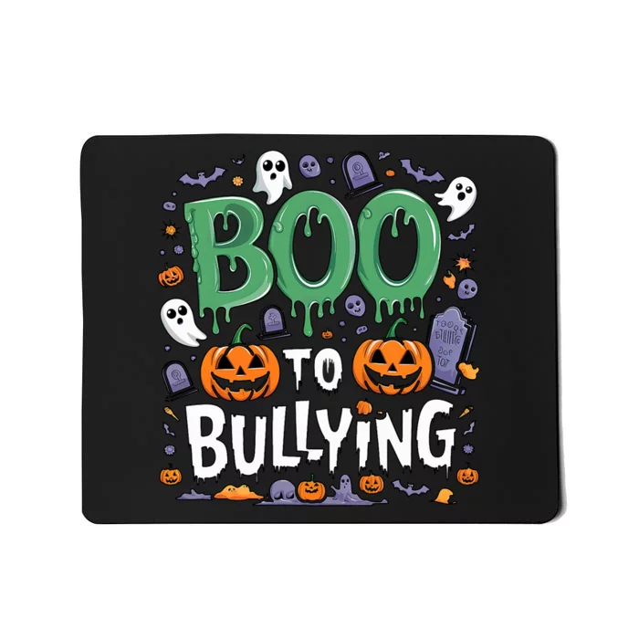 Boo Anti Bullying Funny Halloween Orange Unity Day Mousepad