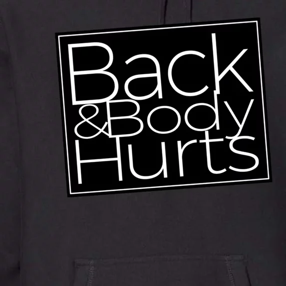 Back And Body Hurts Cool And Funny Workout Top Premium Hoodie