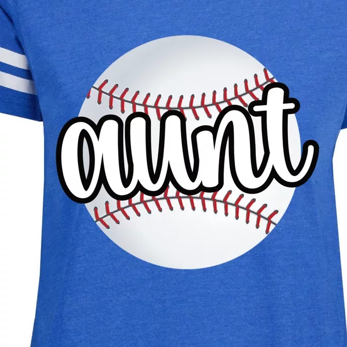 Baseball Aunt Baseball Fan Proud Baseball Auntie Gift Enza Ladies Jersey Football T-Shirt