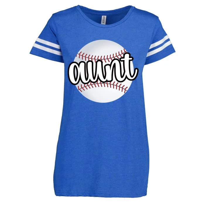 Baseball Aunt Baseball Fan Proud Baseball Auntie Gift Enza Ladies Jersey Football T-Shirt