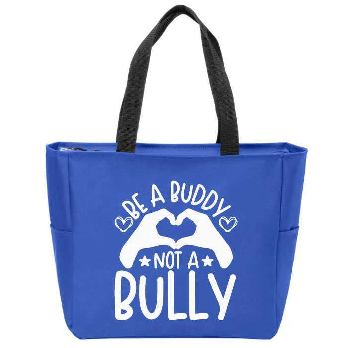 Be A Buddy Not A Bully Unity Day Orange Anti Bullying Zip Tote Bag