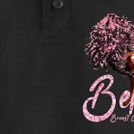 Believe Afro Black Girls Breast Cancer Awareness Gift Dry Zone Grid Performance Polo