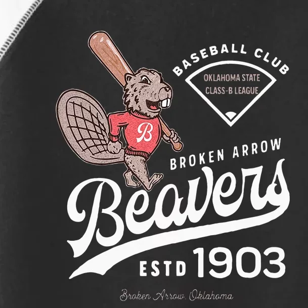 Broken Arrow Beavers Retro Minor League Baseball Team Toddler Fine Jersey T-Shirt