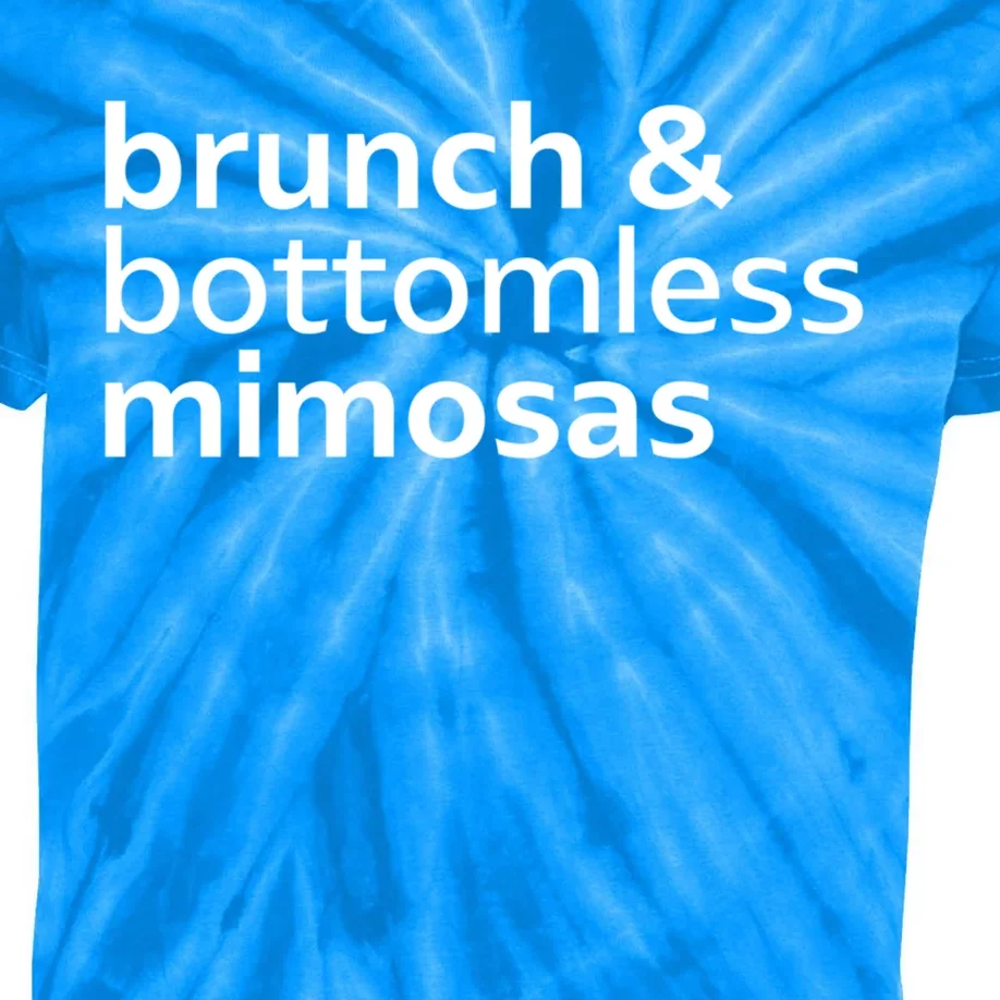 Brunch And Bottomless Mimosas Breakfast Lifestyle Gift Funny Gift Kids Tie-Dye T-Shirt