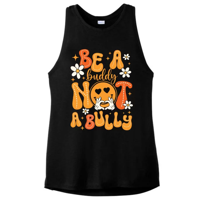 Be A Buddy Not A Bully Unity Day Orange Anti Bullying Ladies Tri-Blend Wicking Tank