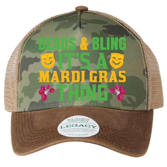 Beads And Bling It's A Mardi Gras Things Legacy Tie Dye Trucker Hat