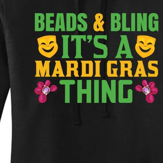 Beads And Bling It's A Mardi Gras Things Women's Pullover Hoodie