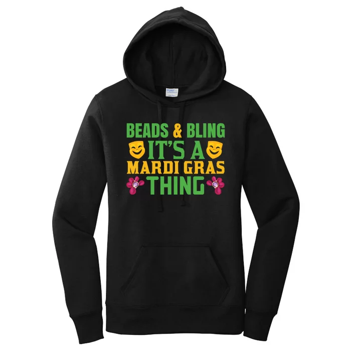 Beads And Bling It's A Mardi Gras Things Women's Pullover Hoodie