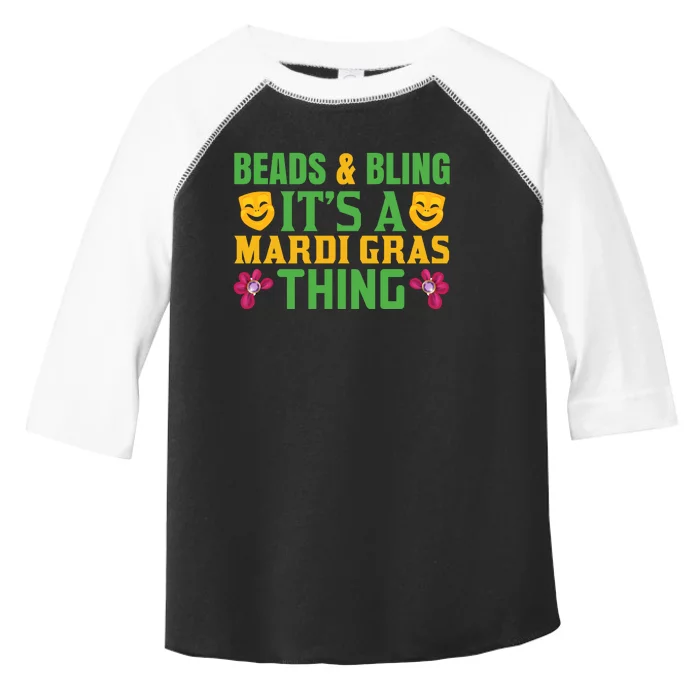 Beads And Bling It's A Mardi Gras Things Toddler Fine Jersey T-Shirt