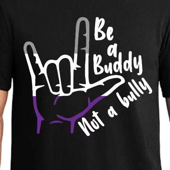 Be A Buddy Not A Bully Lgbtq Asexual Pride Flag Pajama Set