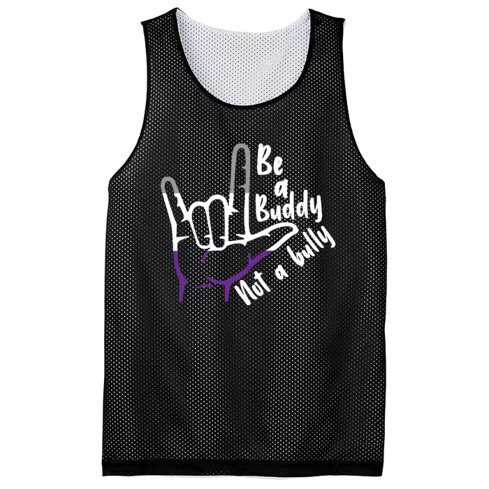 Be A Buddy Not A Bully Lgbtq Asexual Pride Flag Mesh Reversible Basketball Jersey Tank