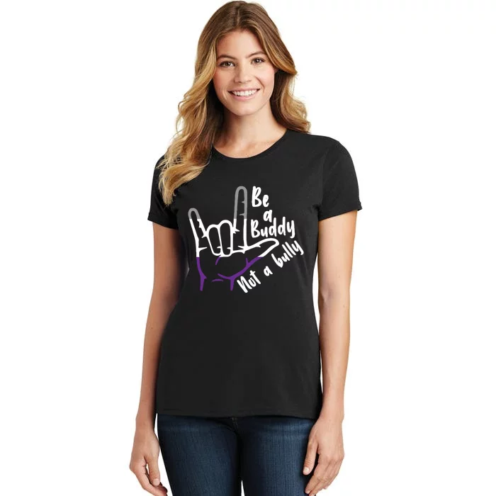 Be A Buddy Not A Bully Lgbtq Asexual Pride Flag Women's T-Shirt