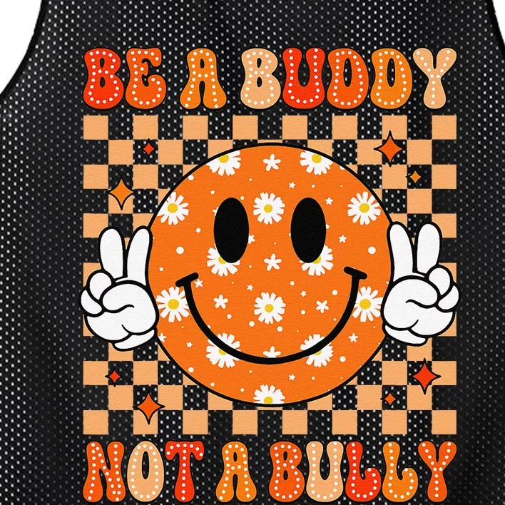 Be A Buddy Not A Bully Unity Day Orange Anti Bullying Gift Mesh Reversible Basketball Jersey Tank