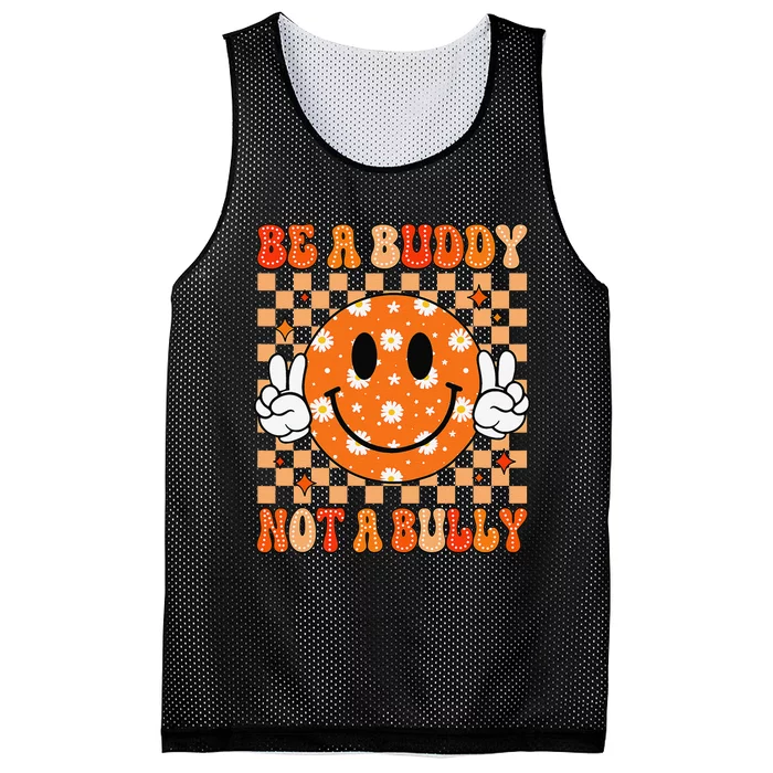 Be A Buddy Not A Bully Unity Day Orange Anti Bullying Gift Mesh Reversible Basketball Jersey Tank