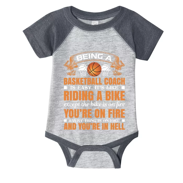 Being A Basketball Coach Is Easy Infant Baby Jersey Bodysuit