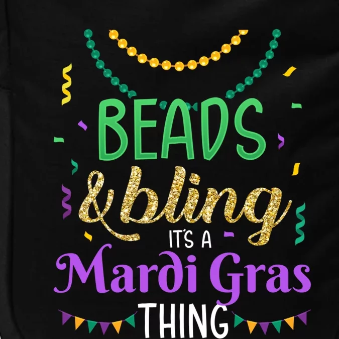 Beads And Bling It's A Mardi Gras Thing Funny Gift Impact Tech Backpack