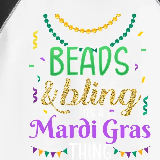 Beads And Bling It's A Mardi Gras Thing Funny Gift Toddler Fine Jersey T-Shirt