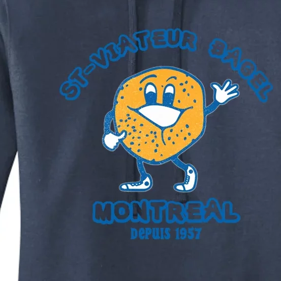 Bagels Are Booming Stviateur Bagel Montreal Depuis 1957 Gifts Women's Pullover Hoodie