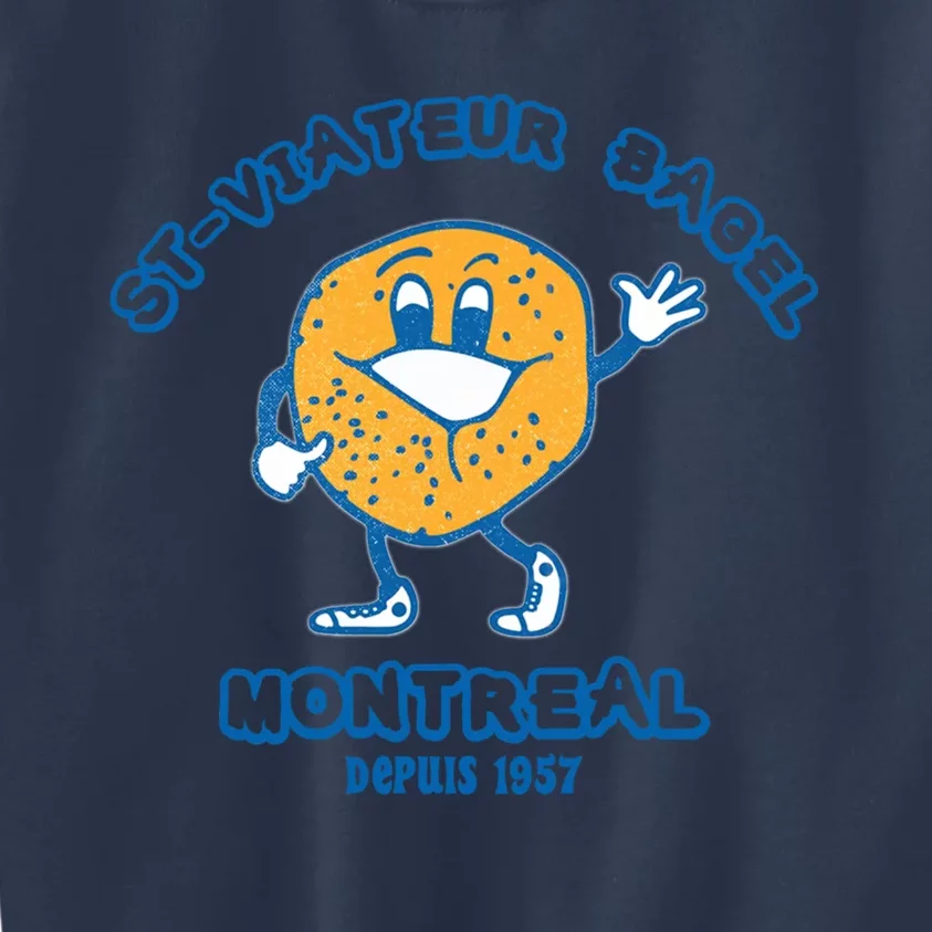 Bagels Are Booming Stviateur Bagel Montreal Depuis 1957 Gifts Kids Sweatshirt