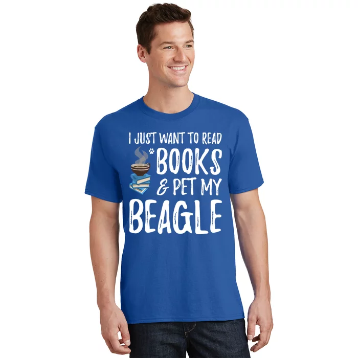 Beagle Avid Book Reader Funny Dog Mom Gift T-Shirt