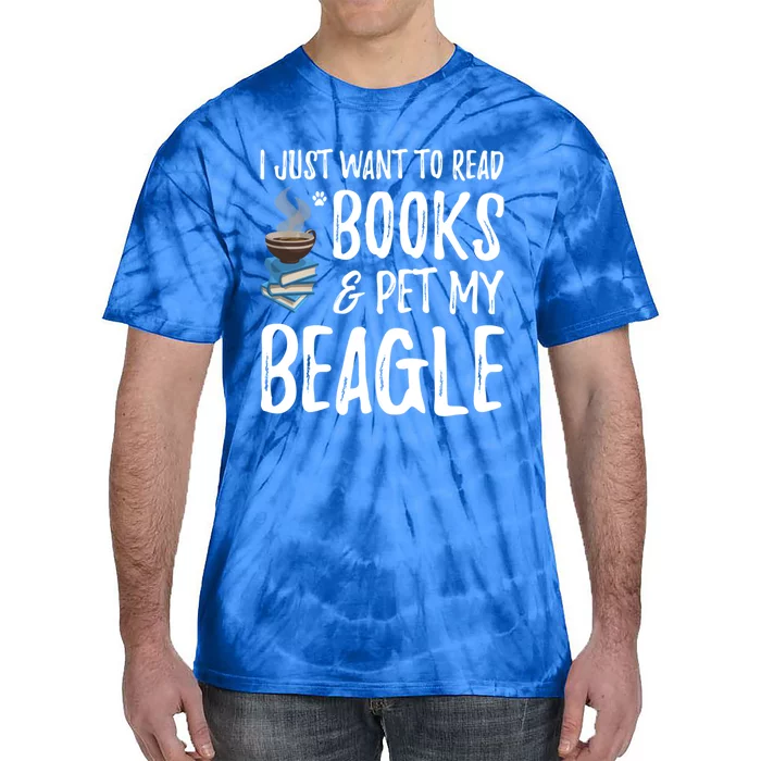 Beagle Avid Book Reader Funny Dog Mom Gift Tie-Dye T-Shirt