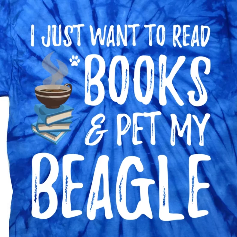 Beagle Avid Book Reader Funny Dog Mom Gift Tie-Dye T-Shirt