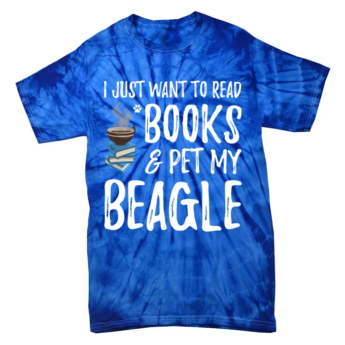 Beagle Avid Book Reader Funny Dog Mom Gift Tie-Dye T-Shirt