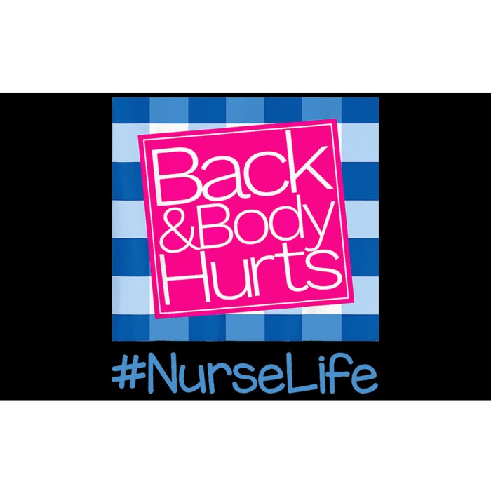 Back and Body Hurts Funny Quote nurse Gym Workout Bumper Sticker