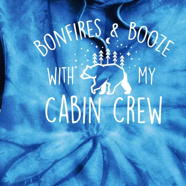 Bonfires And Booze With My Cabin Crew Cabin Bachelorette Party Gift Tie Dye Hoodie