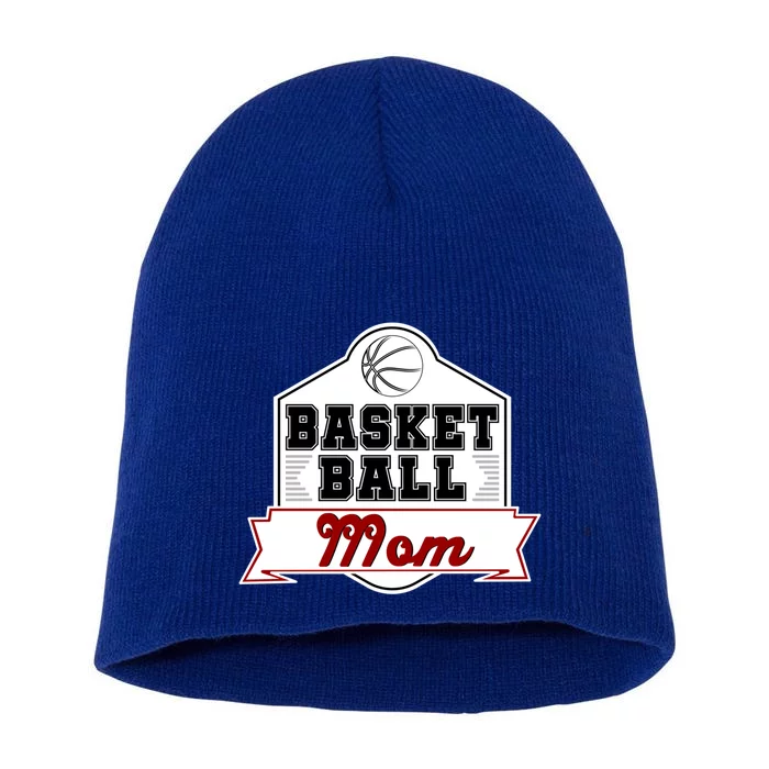 Basketball And Basketball Mom With Funny Basketball Funny Gift Short Acrylic Beanie