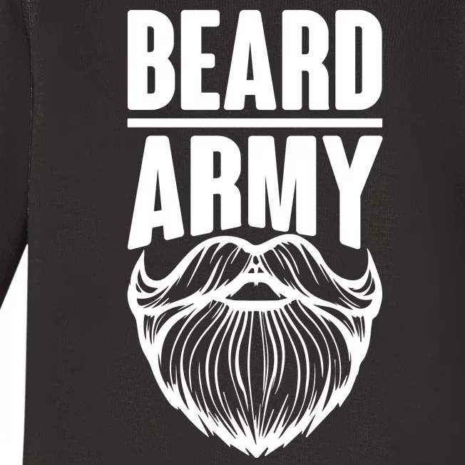 Beard Army Baby Long Sleeve Bodysuit