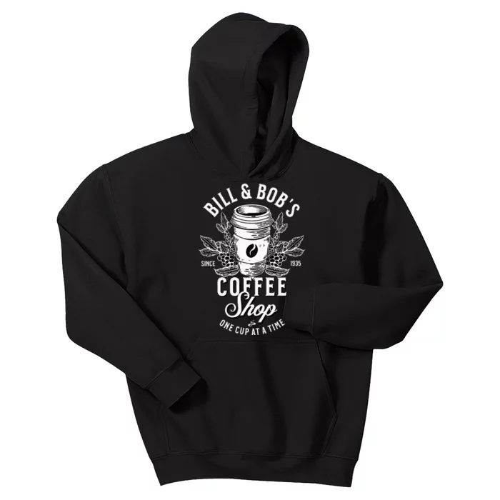 Bill And Bobs Coffee Shop AA Recovery Kids Hoodie