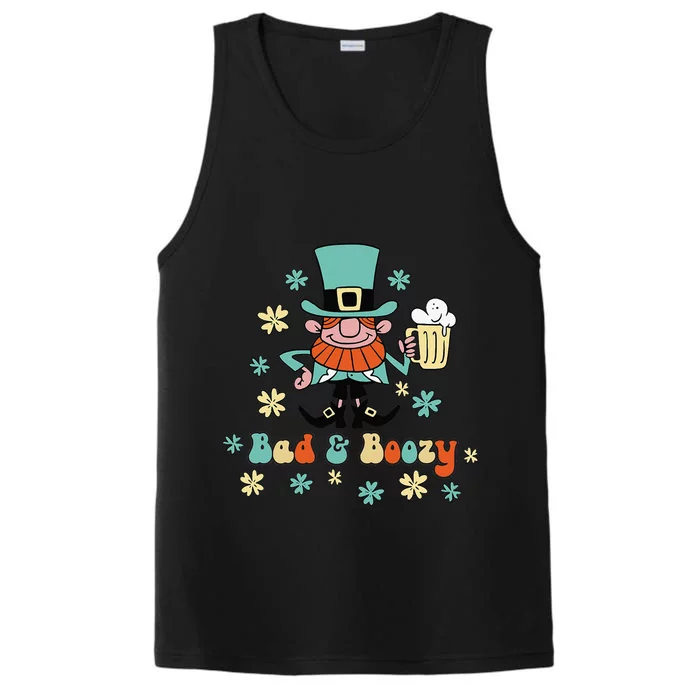 Bad And Boozy Saint Patrick's Day Drinking Shamrock Performance Tank