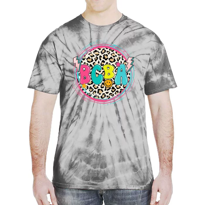 Behavior Analyst BCBA Leopard Groovy Tie-Dye T-Shirt