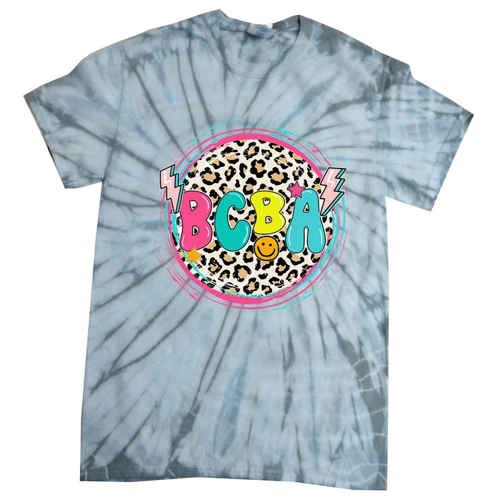 Behavior Analyst BCBA Leopard Groovy Tie-Dye T-Shirt