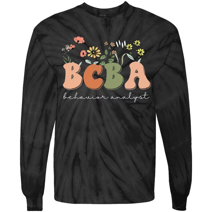 Behavior Analyst BCBA Behavior Therapist ABA Therapist RBT Tie-Dye Long Sleeve Shirt